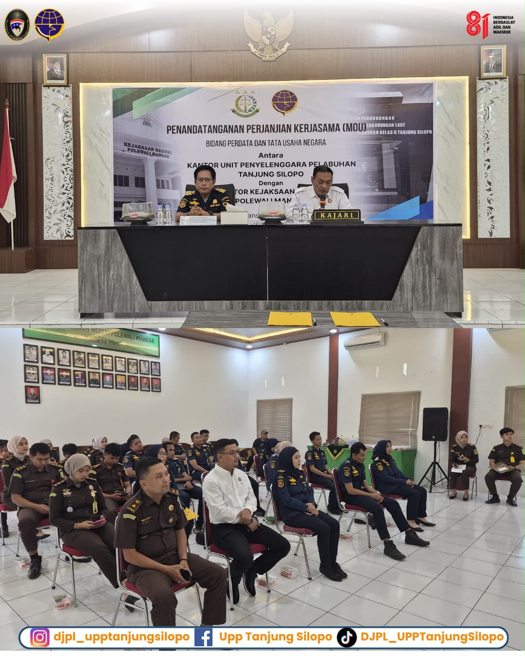 Penandatanganan Perjanjian Kerja Sama dengan Kejaksaan Negeri Polewali Mandar